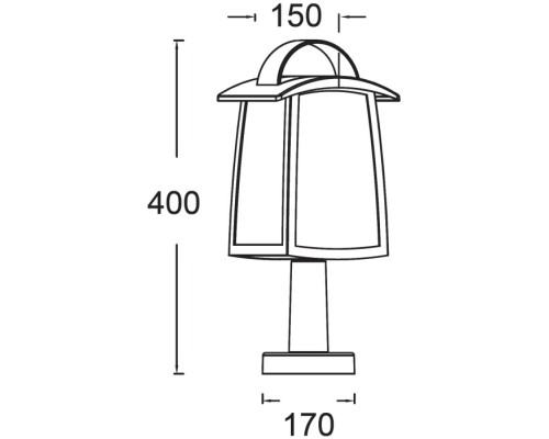 Наземный фонарь UNITE 2736-400 Bl Oasis Light Наземный фонарь UNITE 2736-400 Bl Oasis Light