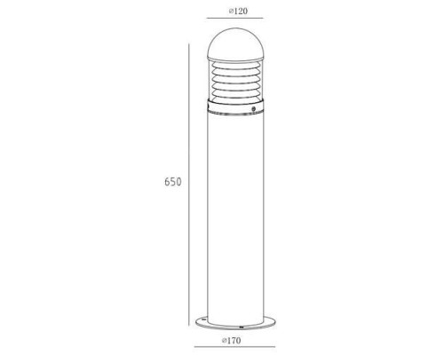 Наземный светильник 61822-650 Gr Oasis Light Наземный светильник 61822-650 Gr Oasis Light
