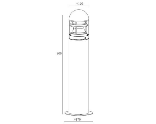 Наземный светильник 61842-900 Gr Oasis Light Наземный светильник 61842-900 Gr Oasis Light