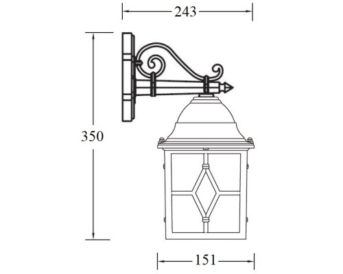 Настенный фонарь уличный TALLIN 1L 64302/02 Gb Oasis Light Настенный фонарь уличный TALLIN 1L 64302/02 Gb Oasis Light