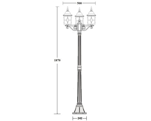 Наземный фонарь TALLIN 1L 64308B Gb Oasis Light Наземный фонарь TALLIN 1L 64308B Gb Oasis Light