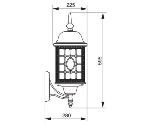 Настенный фонарь уличный 64801L R Oasis Light Настенный фонарь уличный 64801L R Oasis Light