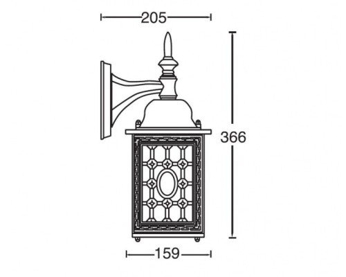 Настенный фонарь уличный 64802S Bl Oasis Light Настенный фонарь уличный 64802S Bl Oasis Light