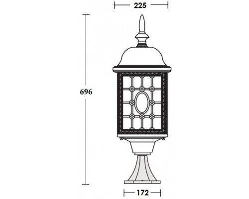 Наземный фонарь LONDON L 64804L Bl Oasis Light Наземный фонарь LONDON L 64804L Bl Oasis Light