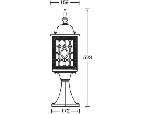 Наземный фонарь LONDON S 64804S Bl Oasis Light Наземный фонарь LONDON S 64804S Bl Oasis Light