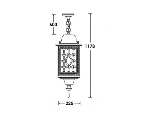 Уличный светильник подвесной  64805L R Oasis Light