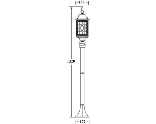 Наземный фонарь LONDON S 64806S PIR Bl Oasis Light Наземный фонарь LONDON S 64806S PIR Bl Oasis Light