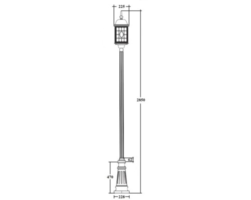 Наземный фонарь LONDON L 64810L B2 Bl Oasis Light Наземный фонарь LONDON L 64810L B2 Bl Oasis Light