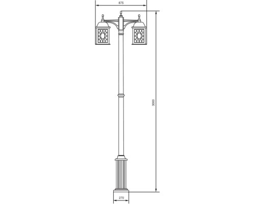 Наземный фонарь LONDON L 64810LA/A2/09 DOWN Bl Oasis Light Наземный фонарь LONDON L 64810LA/A2/09 DOWN Bl Oasis Light