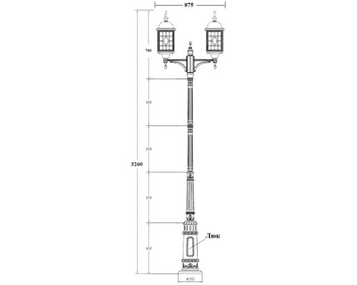 Наземный фонарь LONDON L 64810LA/E7 09 Bl Oasis Light Наземный фонарь LONDON L 64810LA/E7 09 Bl Oasis Light