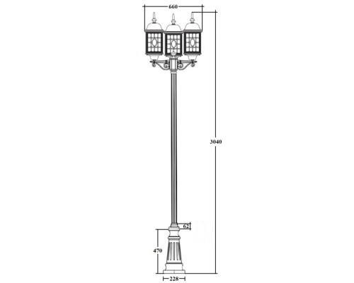 Наземный фонарь LONDON L 64810LB B2 02 Bl Oasis Light Наземный фонарь LONDON L 64810LB B2 02 Bl Oasis Light