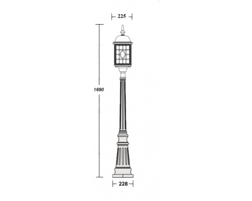 Наземный фонарь LONDON L 64811L Bl Oasis Light Наземный фонарь LONDON L 64811L Bl Oasis Light