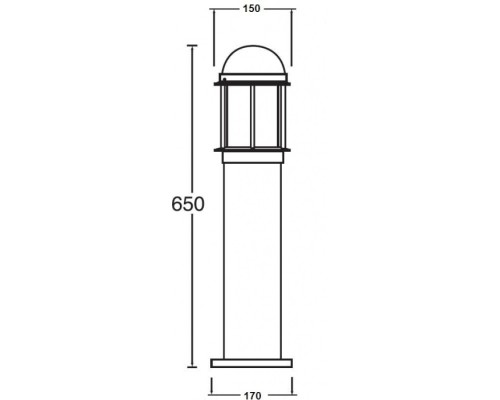 Наземный фонарь BRISBANE 67222-650 Bl Oasis Light Наземный фонарь BRISBANE 67222-650 Bl Oasis Light