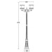 Наземный фонарь TOKIO 68309A Bl opal Oasis Light