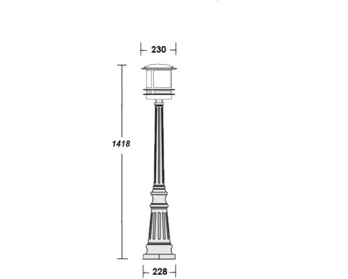 Наземный фонарь TOKIO 68311 Bl opal Oasis Light