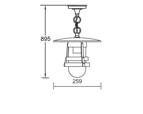 Уличный светильник подвесной  68905 Bl Oasis Light