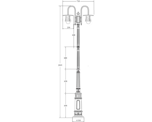 Наземный фонарь TOKIO 2 68910A 10A Е7 down Bl Oasis Light Наземный фонарь TOKIO 2 68910A 10A Е7 down Bl Oasis Light