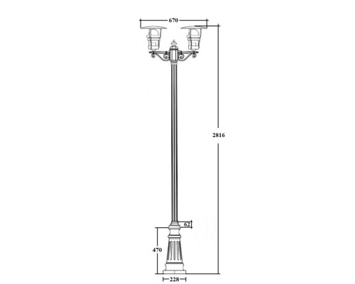 Наземный фонарь TOKIO 2 68910A B2 Bl Oasis Light Наземный фонарь TOKIO 2 68910A B2 Bl Oasis Light