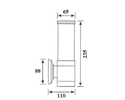 Настенный светильник уличный TUBE 78038 S Oasis Light Настенный светильник уличный TUBE 78038 S Oasis Light