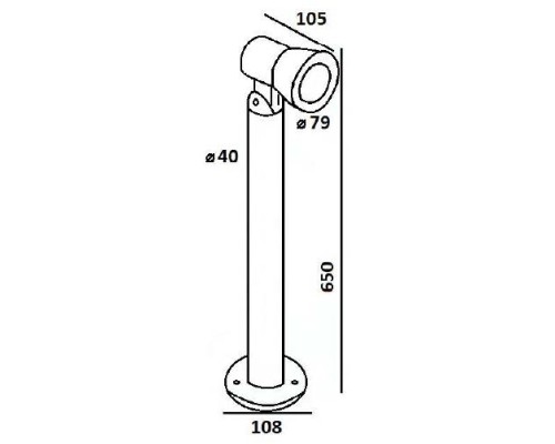 Наземный фонарь TUBE 78043 Bl Oasis Light Наземный фонарь TUBE 78043 Bl Oasis Light
