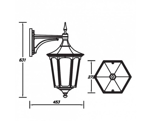 Настенный фонарь уличный 79702L Bl Oasis Light Настенный фонарь уличный 79702L Bl Oasis Light