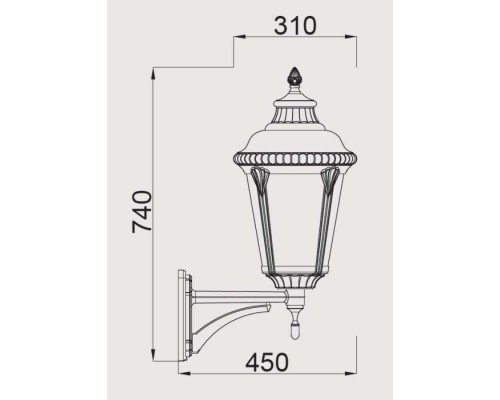 Настенный фонарь уличный MUNICH 2М 79751М Gb Oasis Light Настенный фонарь уличный MUNICH 2М 79751М Gb Oasis Light