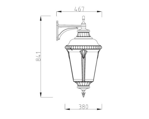 Настенный фонарь уличный 79752L Bl Oasis Light Настенный фонарь уличный 79752L Bl Oasis Light