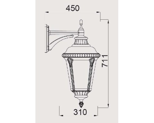 Настенный фонарь уличный 79752М Bl Oasis Light Настенный фонарь уличный 79752М Bl Oasis Light