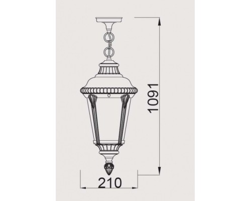 Уличный светильник подвесной  79755S Gb Oasis Light