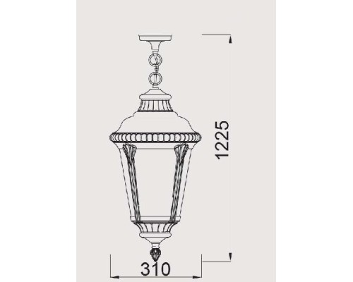 Уличный светильник подвесной  79755М Bl Oasis Light