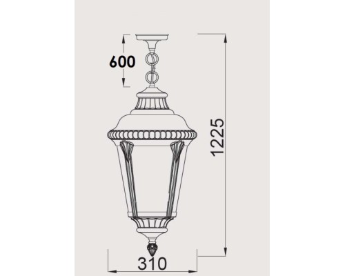 Уличный светильник подвесной MUNICH 2М 79755М Gb Oasis Light Уличный светильник подвесной MUNICH 2М 79755М Gb Oasis Light