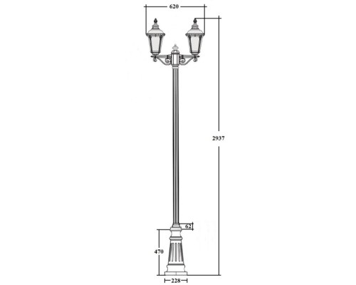 Наземный фонарь MUNICH 2S 79760SА B2 Bl Oasis Light Наземный фонарь MUNICH 2S 79760SА B2 Bl Oasis Light