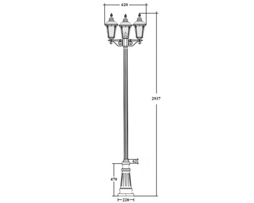 Наземный фонарь MUNICH 2S 79760SВ B2 Bl Oasis Light Наземный фонарь MUNICH 2S 79760SВ B2 Bl Oasis Light
