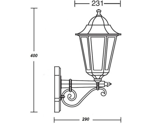 Настенный фонарь уличный PETERSBURG ECONOM 79801E Bl Oasis Light Настенный фонарь уличный PETERSBURG ECONOM 79801E Bl Oasis Light