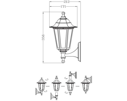 Настенный фонарь уличный PETERSBURG PL 79801P Bl Oasis Light Настенный фонарь уличный PETERSBURG PL 79801P Bl Oasis Light