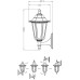 Настенный фонарь уличный PETERSBURG PL 79801P Bl Oasis Light
