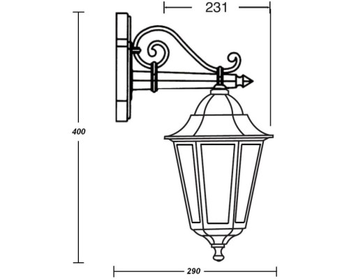 Настенный фонарь уличный PETERSBURG ECONOM 79802E Bl Oasis Light Настенный фонарь уличный PETERSBURG ECONOM 79802E Bl Oasis Light
