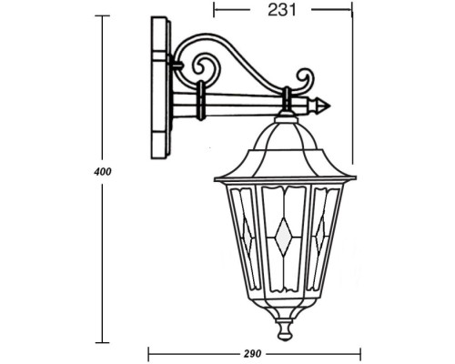 Настенный фонарь уличный PETERSBURG lead GLASS 79802lg Bl Oasis Light Настенный фонарь уличный PETERSBURG lead GLASS 79802lg Bl Oasis Light