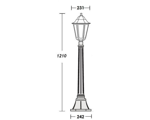 Наземный фонарь PETERSBURG ECONOM 79807E Bl Oasis Light Наземный фонарь PETERSBURG ECONOM 79807E Bl Oasis Light