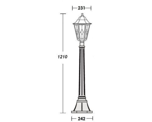 Наземный фонарь PETERSBURG lead GLASS 79807lg Bl Oasis Light Наземный фонарь PETERSBURG lead GLASS 79807lg Bl Oasis Light