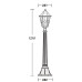 Наземный фонарь PETERSBURG lead GLASS 79807lg Bl Oasis Light