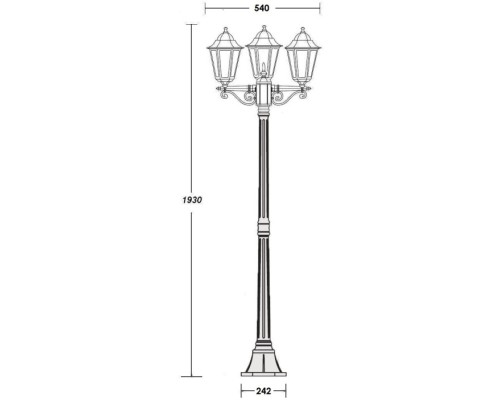 Наземный фонарь PETERSBURG ECONOM 79808EB Bl Oasis Light Наземный фонарь PETERSBURG ECONOM 79808EB Bl Oasis Light