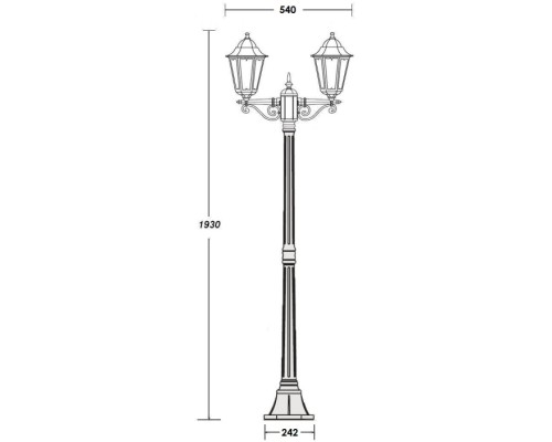 Наземный фонарь PETERSBURG M 79808MA W Oasis Light Наземный фонарь PETERSBURG M 79808MA W Oasis Light