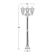 Наземный фонарь PETERSBURG lead GLASS 79808lgB Bl Oasis Light