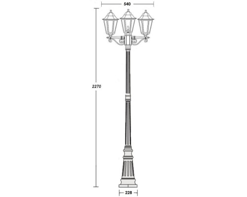 Наземный фонарь PETERSBURG ECONOM 79809EB Bl Oasis Light Наземный фонарь PETERSBURG ECONOM 79809EB Bl Oasis Light