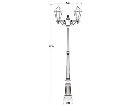 Наземный фонарь PETERSBURG M 79809MA W Oasis Light Наземный фонарь PETERSBURG M 79809MA W Oasis Light