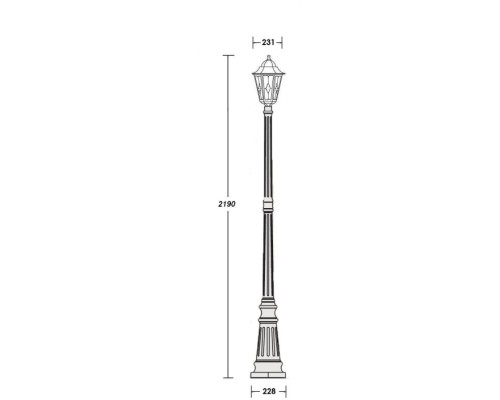 Наземный фонарь PETERSBURG lead GLASS 79809lg Bl Oasis Light Наземный фонарь PETERSBURG lead GLASS 79809lg Bl Oasis Light