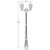 Наземный фонарь PETERSBURG lead GLASS 79809lgA Bl Oasis Light