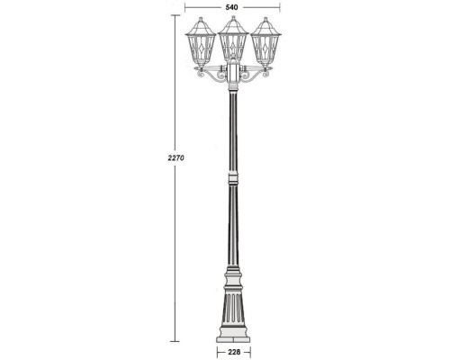Наземный фонарь PETERSBURG lead GLASS 79809lgB Bl Oasis Light Наземный фонарь PETERSBURG lead GLASS 79809lgB Bl Oasis Light