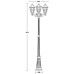Наземный фонарь PETERSBURG lead GLASS 79809lgB Bl Oasis Light